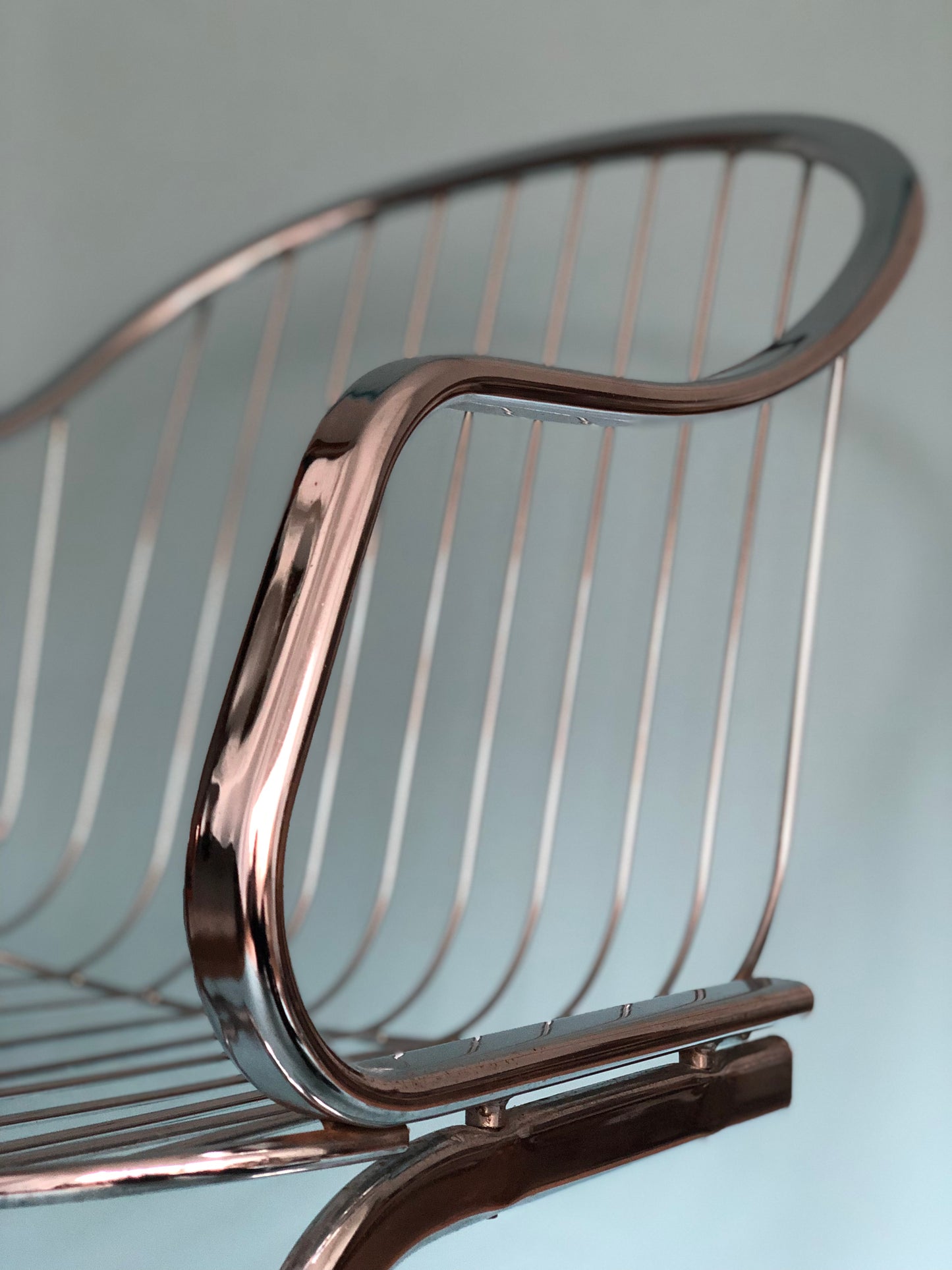 Chrome Vintage Armchair By Gastone Rinaldi For RIMA 1970s