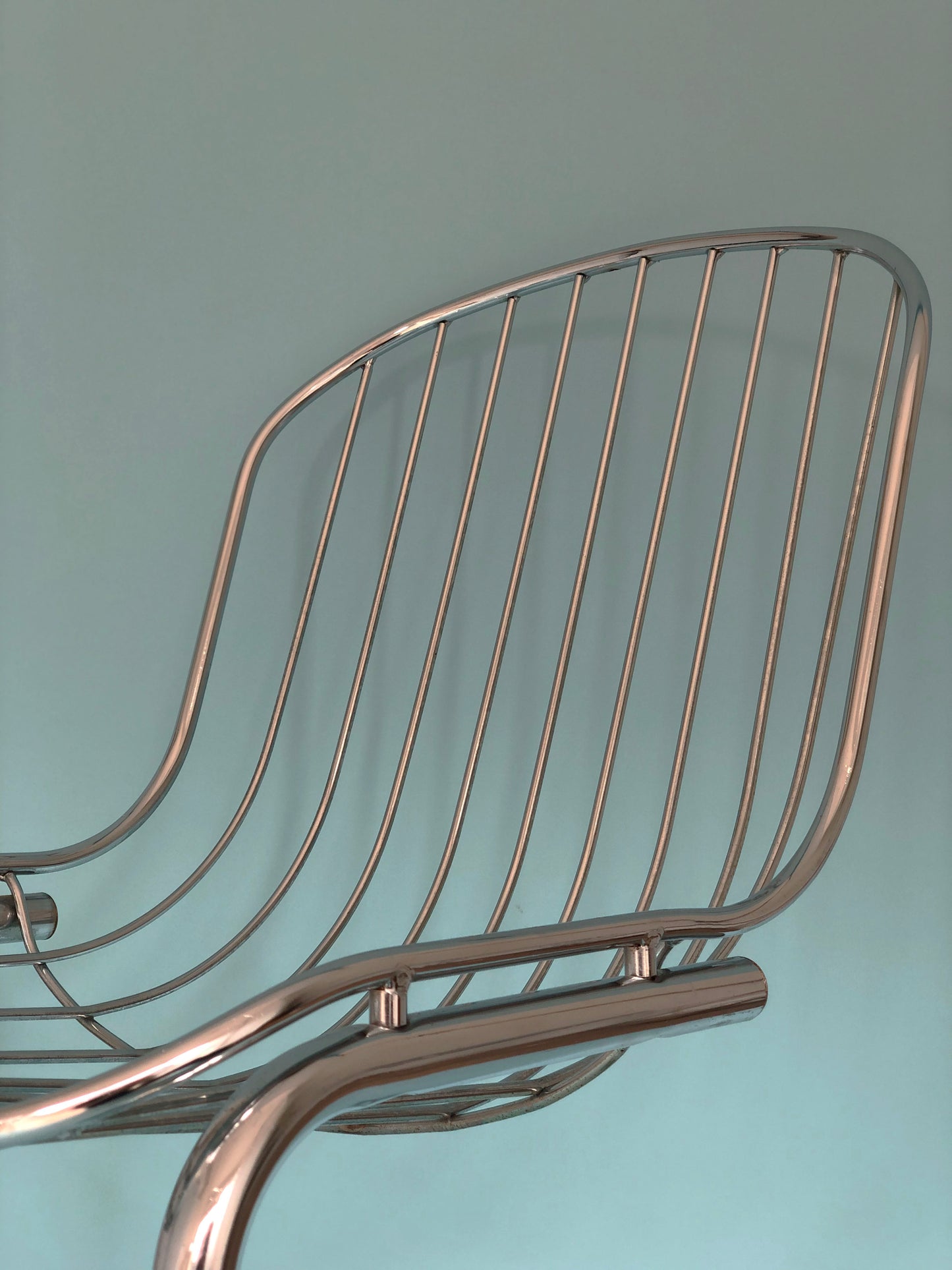 Chrome Vintage Dining Chairs By Gastone Rinaldi For RIMA Set Of 2