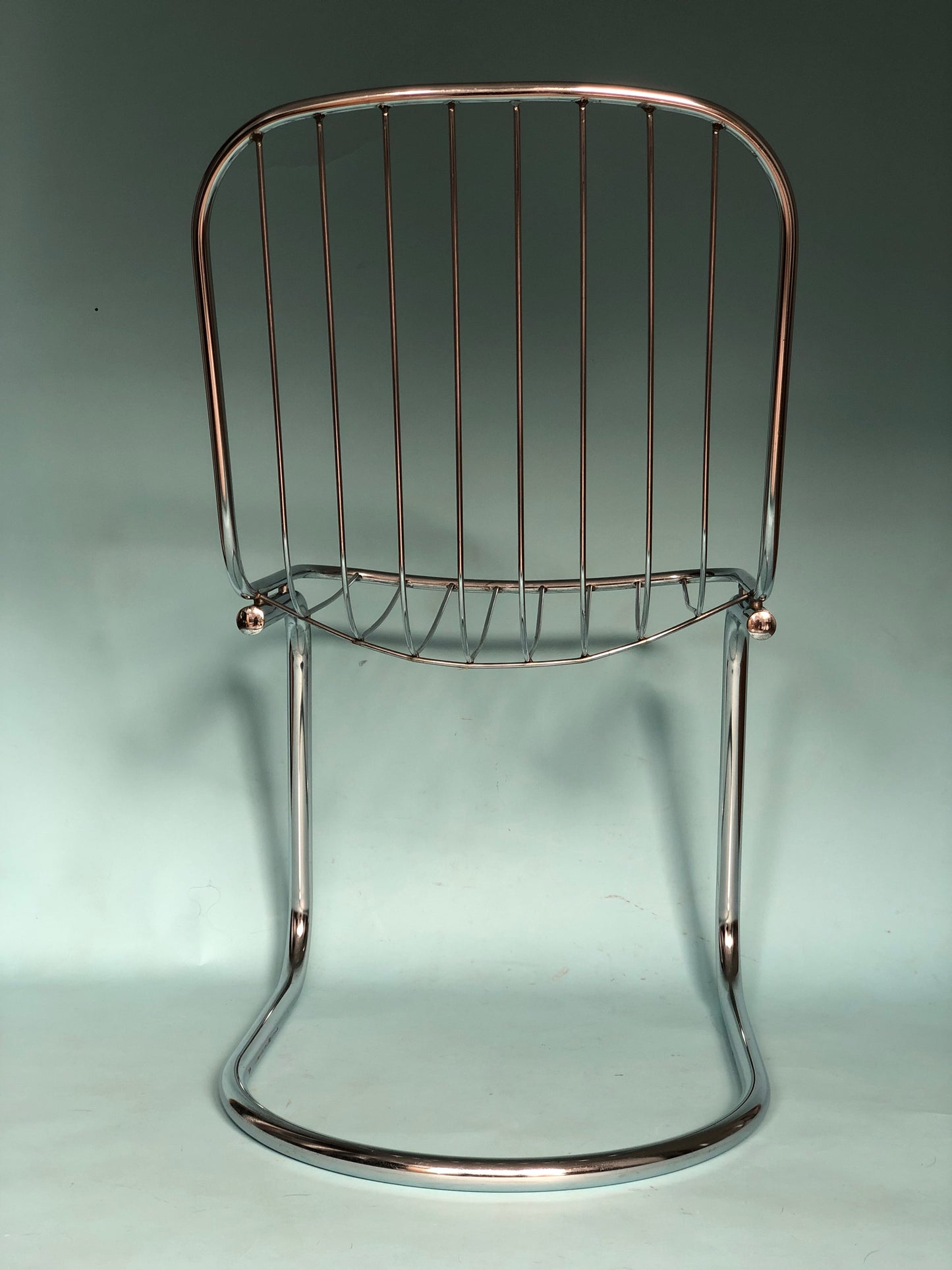 Chrome Vintage Dining Chairs By Gastone Rinaldi For RIMA Set Of 2