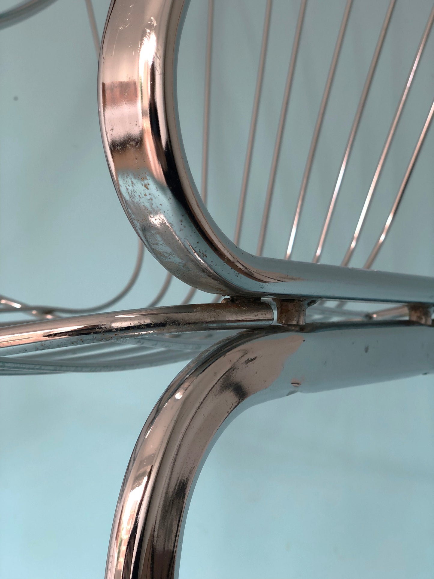 Chrome Vintage Dining Chairs By Willy Rizzo For Cidue Set Of 2