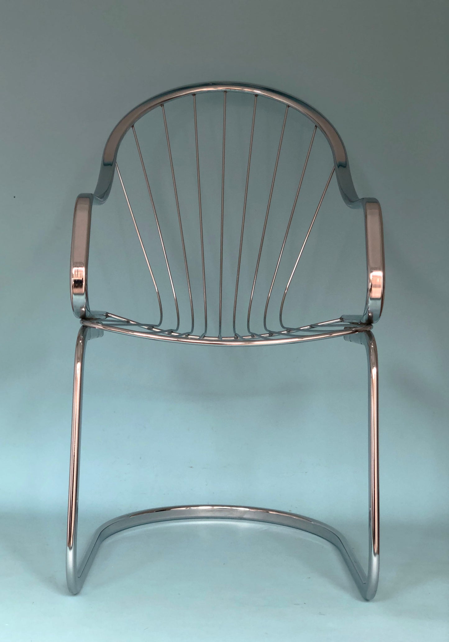 Chrome Vintage Dining Chairs By Willy Rizzo For Cidue Set Of 2