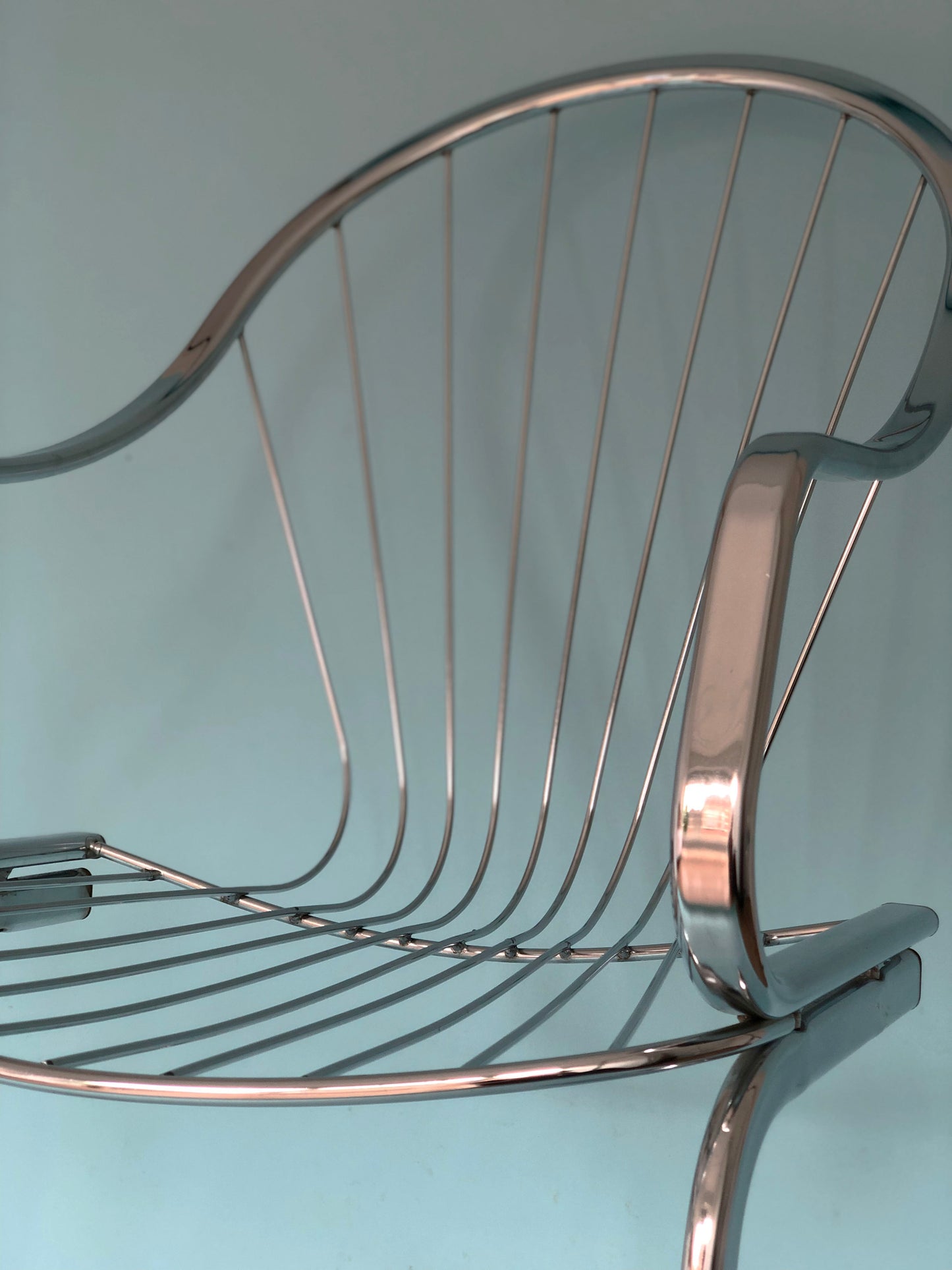 Chrome Vintage Dining Chairs By Willy Rizzo For Cidue Set Of 2