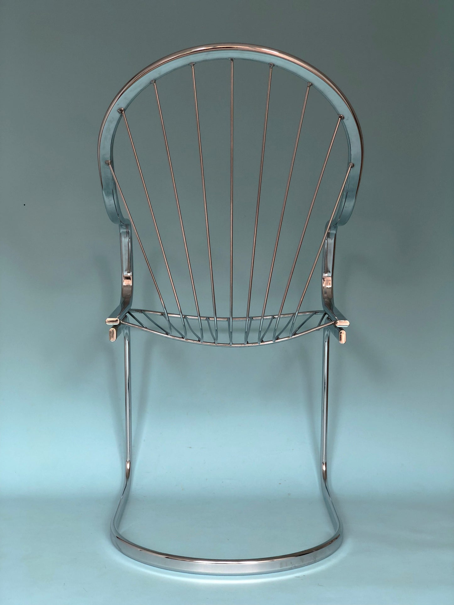 Chrome Vintage Dining Chairs By Willy Rizzo For Cidue Set Of 2