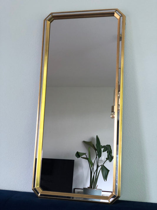 Deknudt Full Length Giltwood Mirror Hollywood Regency 1970s