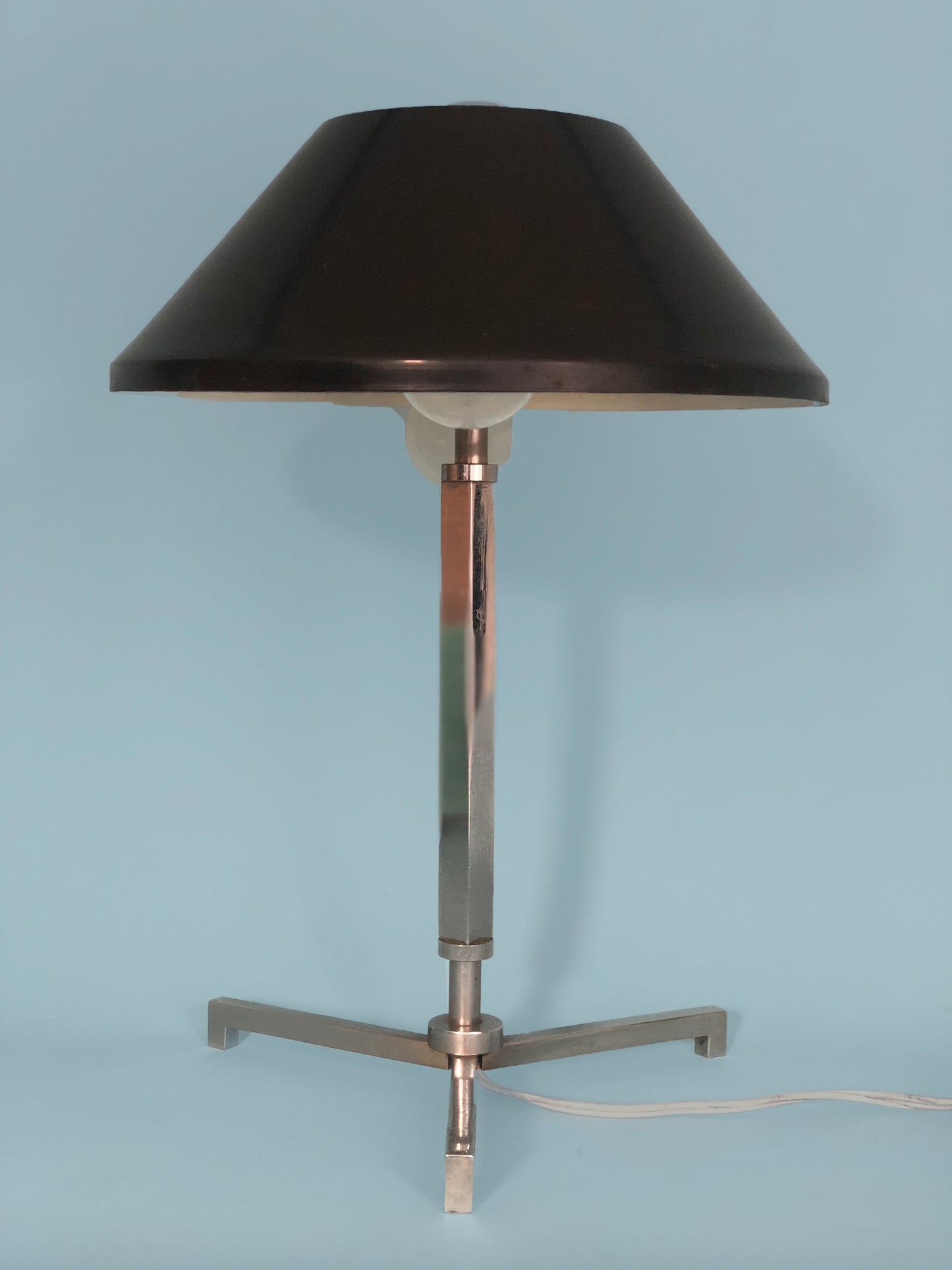 Chrome Table Lamp By Jo Hammerborg for Fog & Mørup Denmark 1960s
