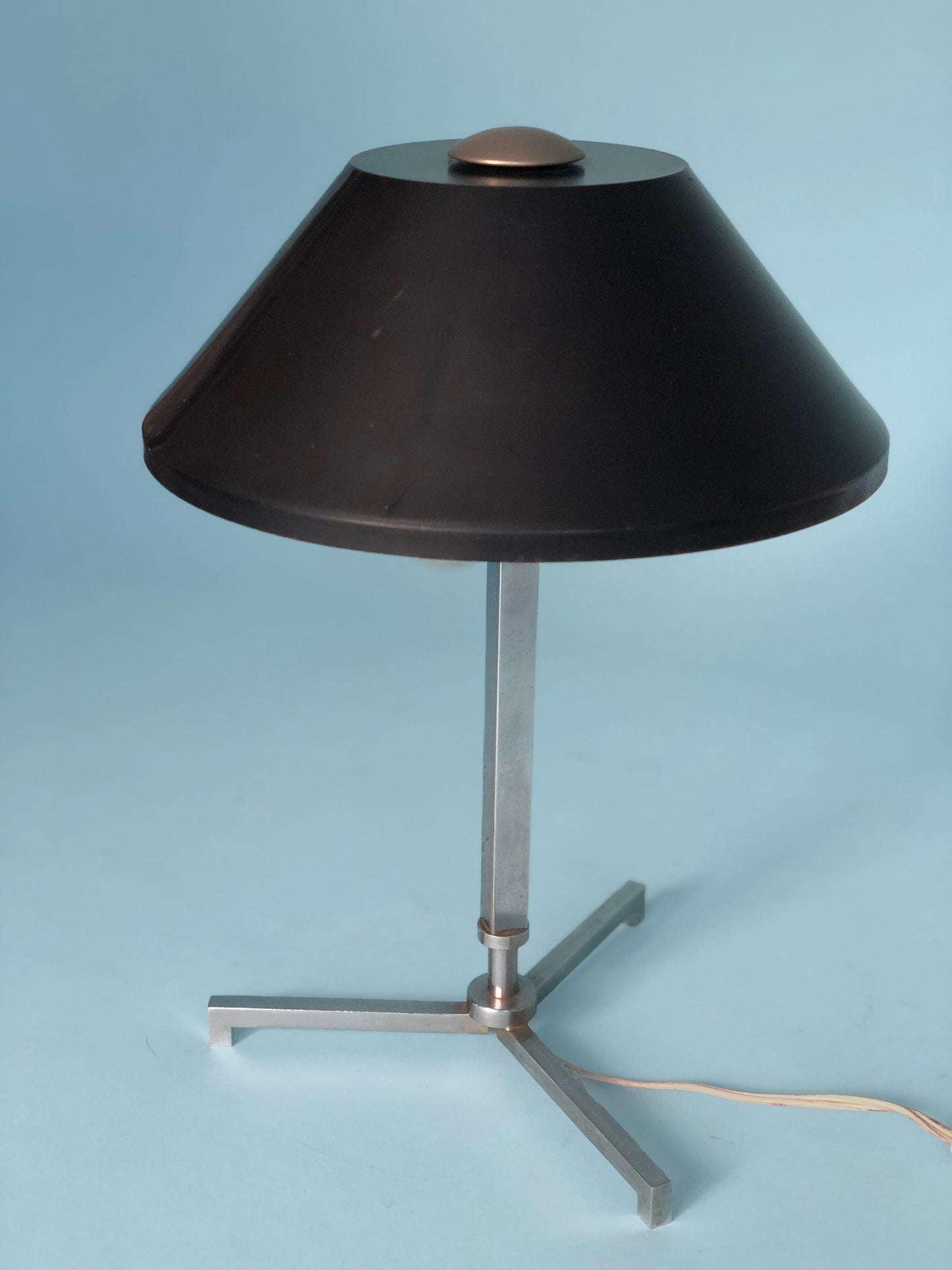 Chrome Table Lamp By Jo Hammerborg for Fog & Mørup Denmark 1960s