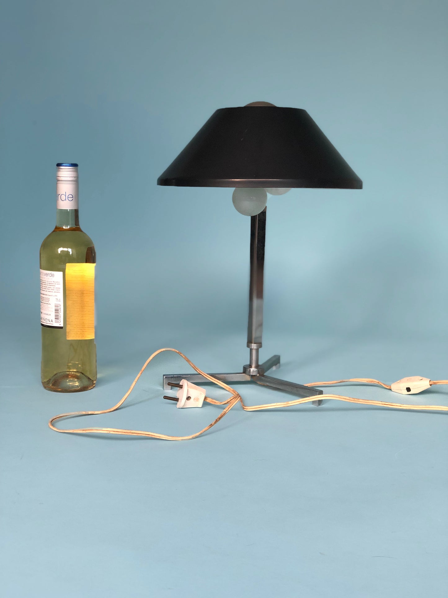 Chrome Table Lamp By Jo Hammerborg for Fog & Mørup Denmark 1960s