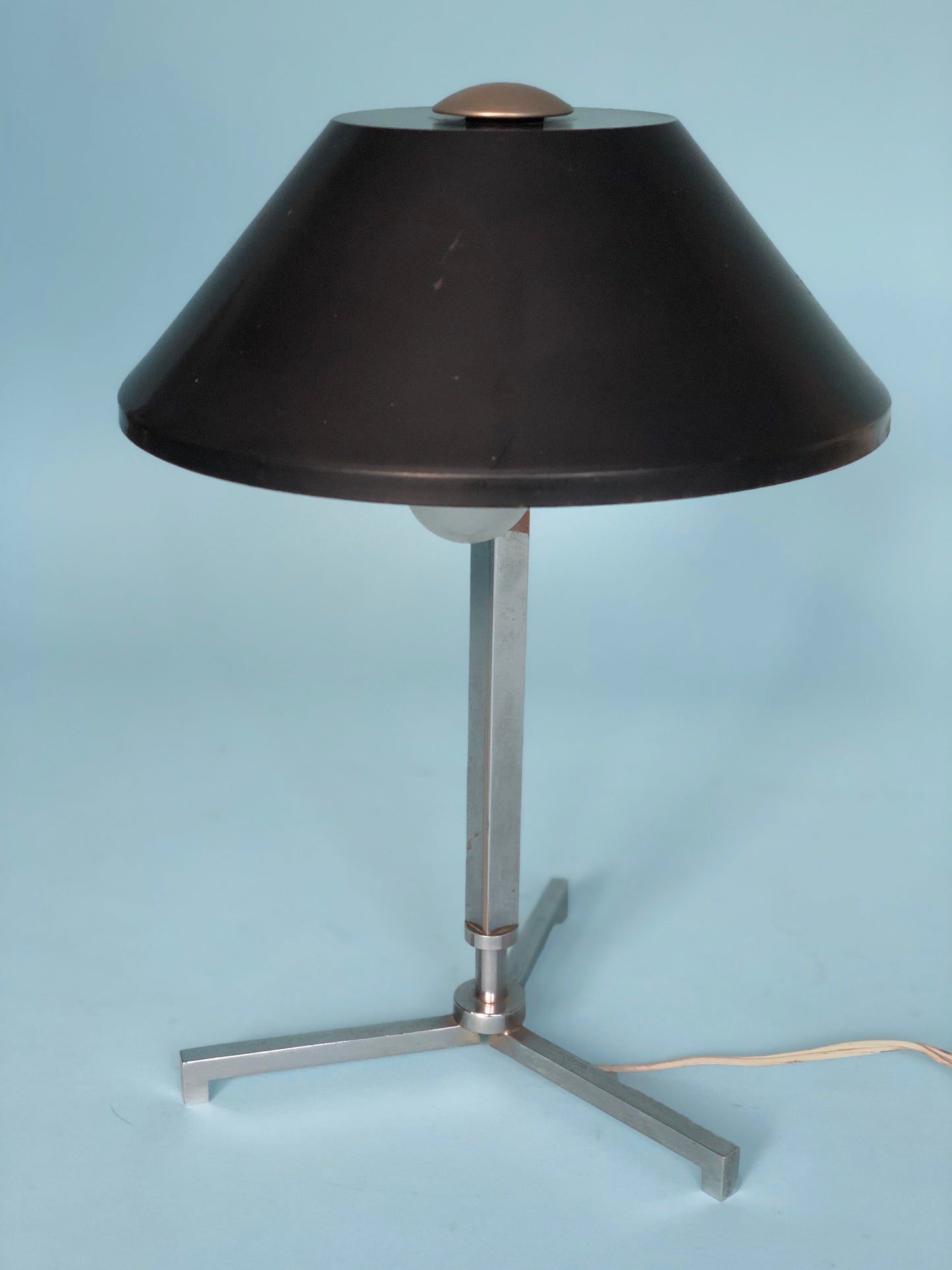 Chrome Table Lamp By Jo Hammerborg for Fog & Mørup Denmark 1960s