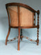 Edwardian Barley Twist Armchair With Cane Early 20th Century