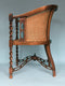 Edwardian Barley Twist Armchair With Cane Early 20th Century