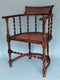 Edwardian Barley Twist Corner Chair With Cane 19th Century