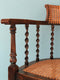 Edwardian Barley Twist Corner Chair With Cane 19th Century