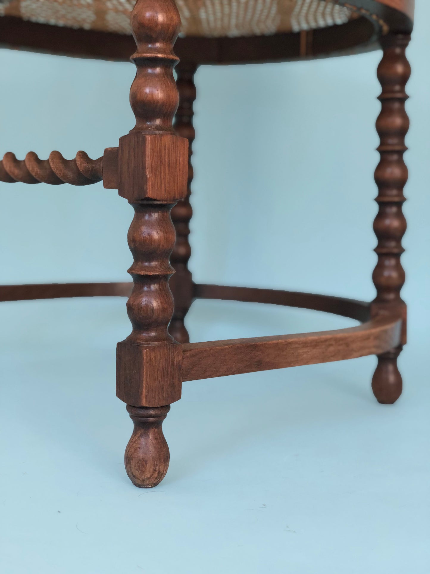Edwardian Barley Twist Corner Chair With Cane Late 19th Century