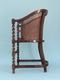 Edwardian Barley Twist Corner Chair With Cane Late 19th Century