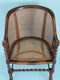 Edwardian Barley Twist Corner Chair With Cane Late 19th Century