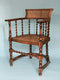 Edwardian Barley Twist Corner Chair With Cane Early 20th Century