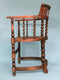 Edwardian Barley Twist Corner Chair With Cane Early 20th Century