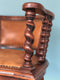 Edwardian Barley Twist Desk Chair With Leather 19th Century