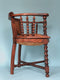 Edwardian Barley Twist Desk Chair With Leather 19th Century