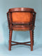 Edwardian Barley Twist Desk Chair With Leather 19th Century