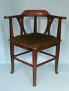 Edwardian Oak Corner Chair England 19th Century