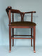 Edwardian Oak Corner Chair England 19th Century