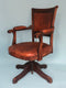 Edwardian Swivel Office Desk Chair Mahogany 1920s