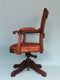 Edwardian Swivel Office Desk Chair Mahogany 1920s