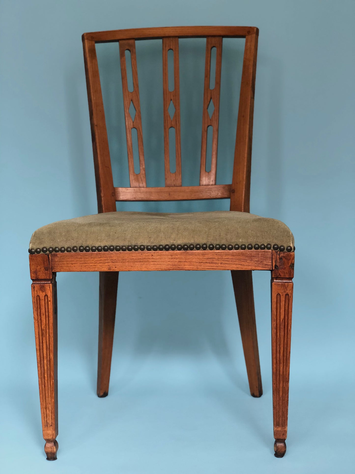 Elm Wood Louis XVI Chair 1780s. Set Of 2