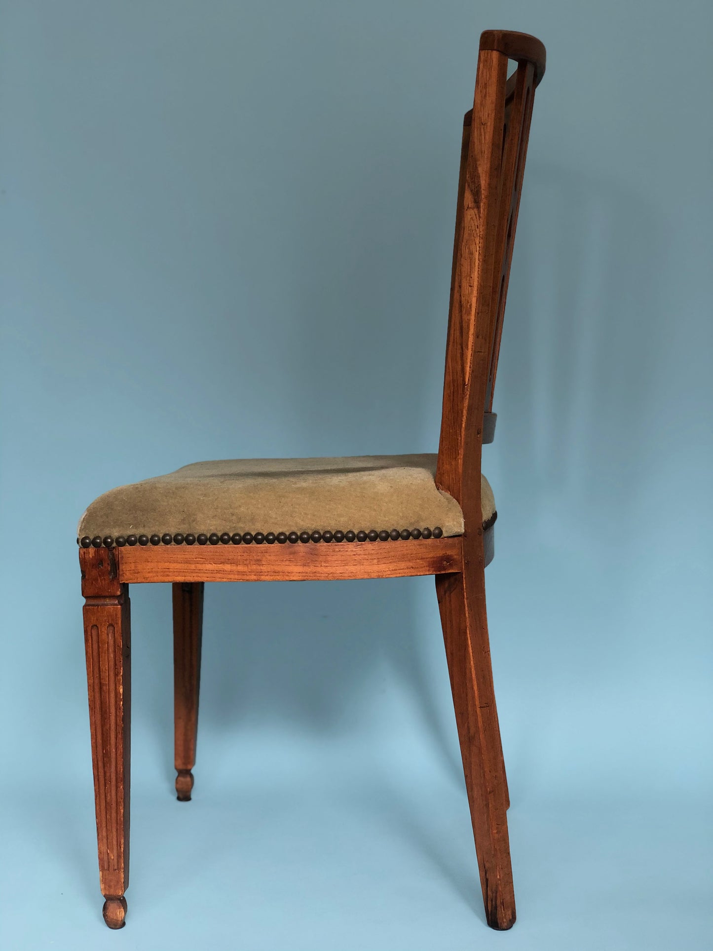 Elm Wood Louis XVI Chair 1780s. Set Of 2