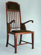 English Arts & Crafts High Back Armchair Mahogany Liberty & Co.1900