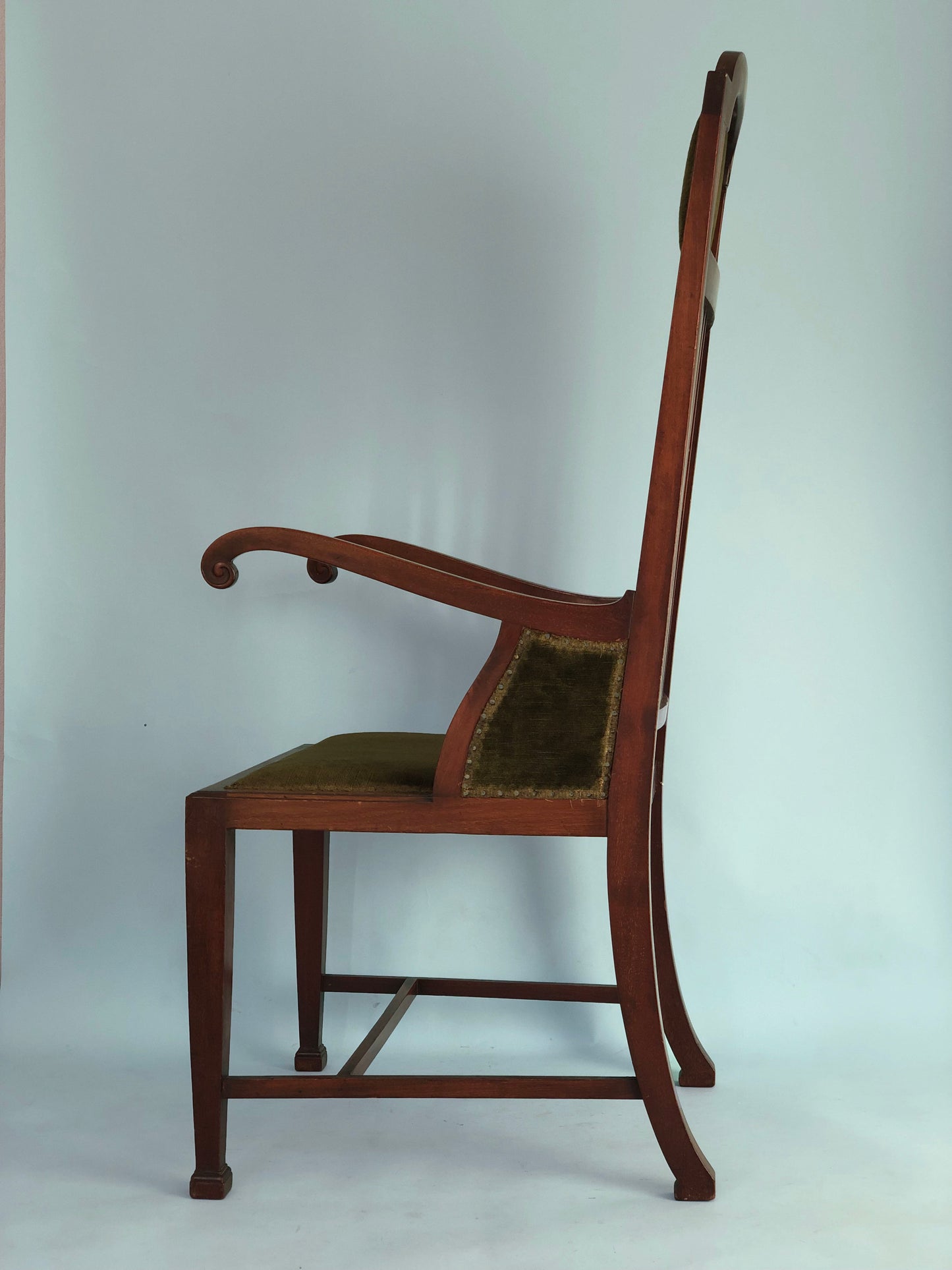 English Arts & Crafts High Back Armchair Mahogany Liberty & Co.1900