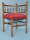 Rare Antique Giltwood Boudoir Corner Chair