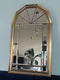 Hollywood Regency Facet Cut Mirror In Gold And Silver 1980s