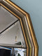 Hollywood Regency Facet Cut Mirror In Gold And Silver 1980s