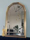 Hollywood Regency Facet Cut Mirror In Gold And Silver 1980s