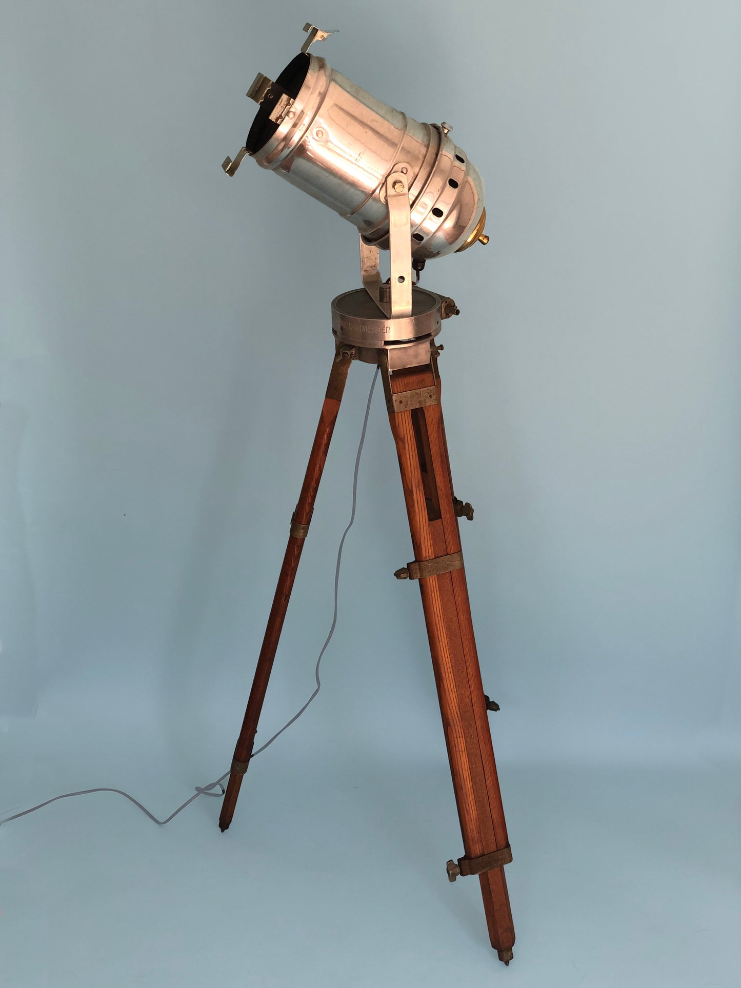 Industrial Theatre Floor Lamp On Tripod By Ernemann Werke 1930s