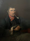 Large 19th Century Antique Dutch Oil Painting Portrait