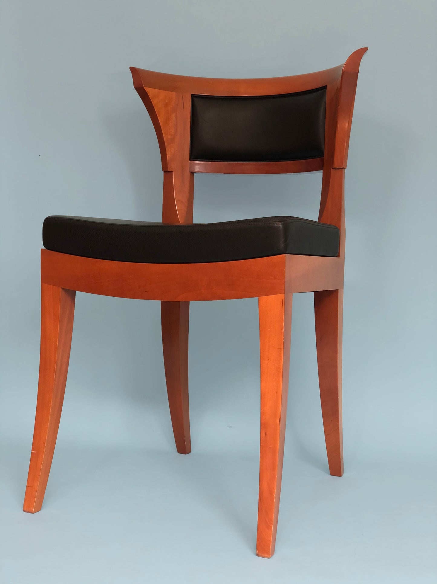 Leon Krier Cherrywood Dining Chairs Giorgetti Model Sella Media 1991 Set Of 2