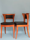 Leon Krier Cherrywood Dining Chairs Giorgetti Model Sella Media 1991 Set Of 2