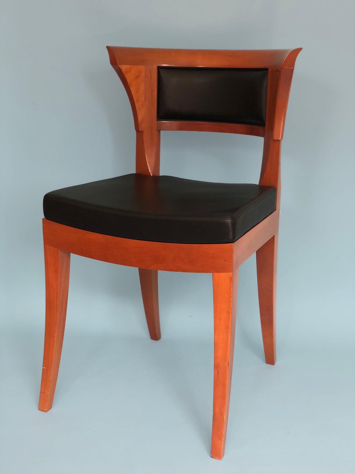 Leon Krier Cherrywood Dining Chairs Giorgetti Model Sella Media 1991 Set Of 2