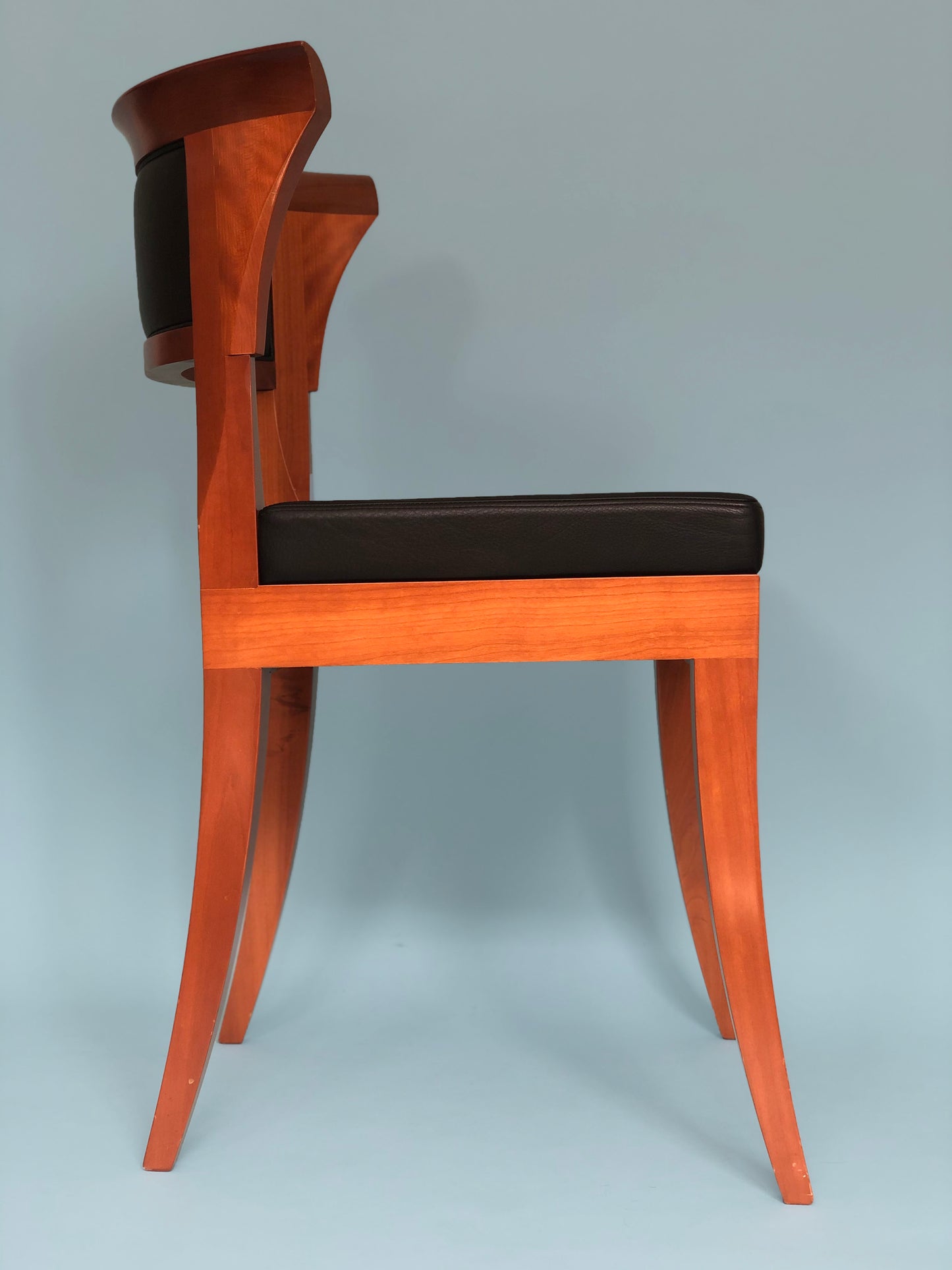 Leon Krier Cherrywood Dining Chairs Giorgetti Model Sella Media 1991 Set Of 2