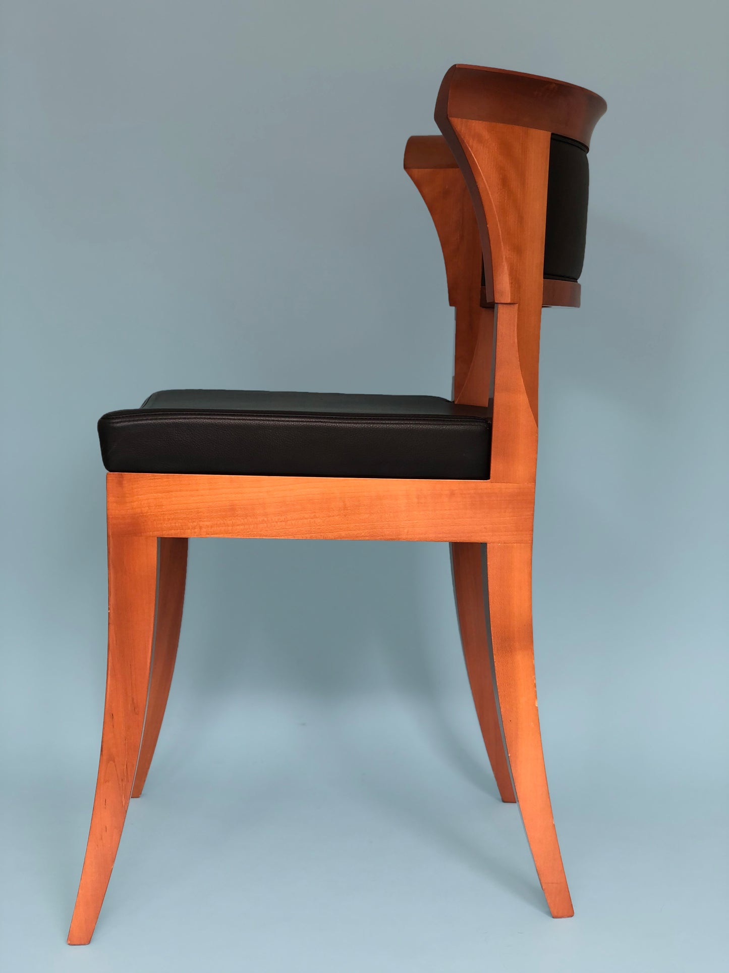 Leon Krier Cherrywood Dining Chairs Giorgetti Model Sella Media 1991 Set Of 2