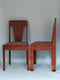 Mahogany Art Deco Haagse School Chairs by H. Wouda 1920s. Set of 2