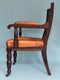 Mahogany Leather Empire Desk Chair 1900s USA