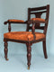 Mahogany Leather Empire Desk Chair 1900s USA