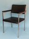 Metal Alloy Armchairs In Wenge And Skai 1970s. Set Of 2