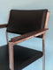 Metal Alloy Armchairs In Wenge And Skai 1970s. Set Of 2