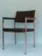 Metal Alloy Armchairs In Wenge And Skai 1970s. Set Of 2