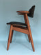 Mid Century Teak Cowhorn Chair Tijsseling 1960s